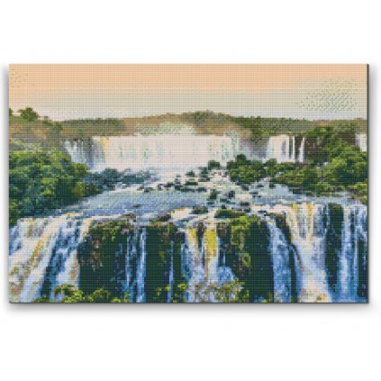 Diamond Painting - Wasserfall mitten im Dschungel