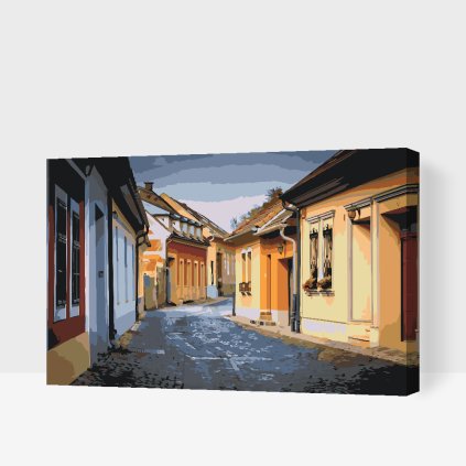 Malen nach Zahlen - Gasse in Esztergom