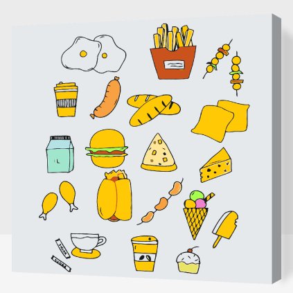 Malen nach Zahlen - Snack