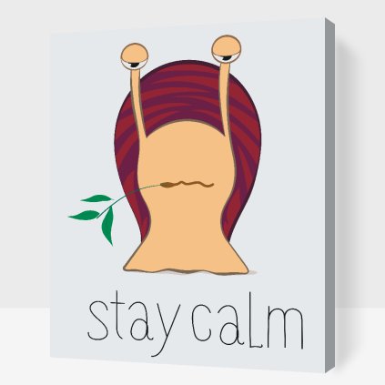 Malen nach Zahlen - Stay calm Schnecke