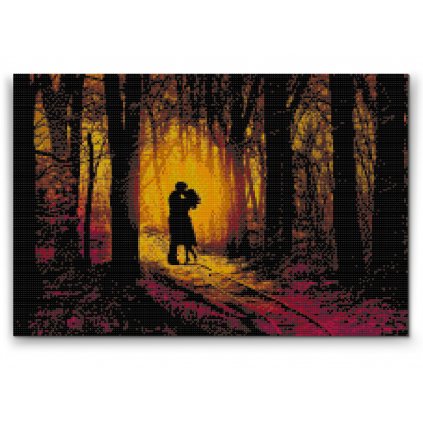 Diamond Painting - Verliebtes Paar im Wald