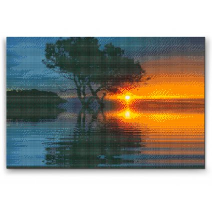 Diamond Painting - Sonnenuntergang am See