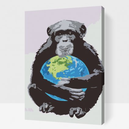 Malen nach Zahlen - Die Welt in der Umarmung eines Affen