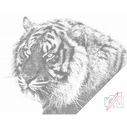 Punktmalerei - Tiger
