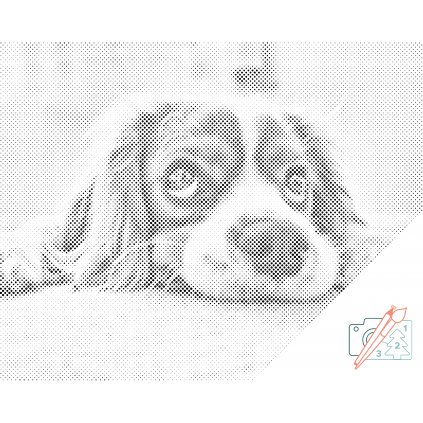 Punktmalerei - Süßer Hund