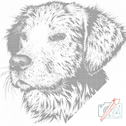Punktmalerei - Abbildung eines Hundes
