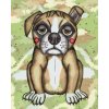 Malen nach Zahlen - Hund mit rosa Wangen