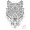 Punktmalerei - Mandala-Wolf