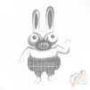 Punktmalerei - Hase