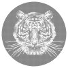 Punktmalerei - Tiger mit schwarzem Hintergrund