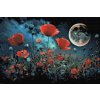 Diamond Painting - Mohnblumen im Mondlicht