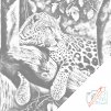 Punktmalerei - Gesichteter Leopard
