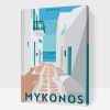 Malen nach Zahlen - Griechenland, Mykonos