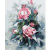 Malen nach Zahlen - Strauß pastell rosa Rosen