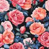 Malen nach Zahlen - Blumiger Hintergrund - Rosen