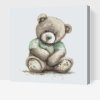Malen nach Zahlen - Ausgestopfter Teddybär in einem T-Shirt