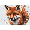Malen nach Zahlen - Fuchs in den Blättern