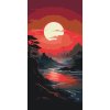 Malen nach Zahlen - Roter Sonnenuntergang