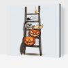 Malen nach Zahlen - Halloween auf Leiter