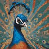 M11_Malen_nach_Zahlen_-_Pfau_in_Türkis-_und_Orangetönen