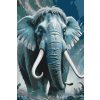 M11_Malen_nach_Zahlen_-_Mammut_in_dunklen_Türkistönen