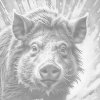 M11_Punktmalerei_-_Wildschwein_in_gedeckten_Grüntönen