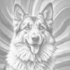 M11_Punktmalerei_-_Deutscher_Schäferhund_in_Rosatönen