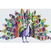 Malen nach Zahlen - Farbiger Pfau 2