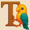 M11_Diamond_Painting_-_Buchstabe_T_–_Mit_einem_Tier