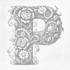 M11_Punktmalerei_-_Buchstabe_P_-_Blumenmuster