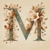 M11_Diamond_Painting_-_Buchstabe_M_-_Blumenmuster
