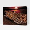 Malen nach Zahlen - Leopard bei Sonnenuntergang