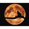 Diamond Painting - Katze bei Vollmond