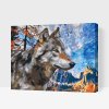 Malen nach Zahlen - Wolf in den Bergen