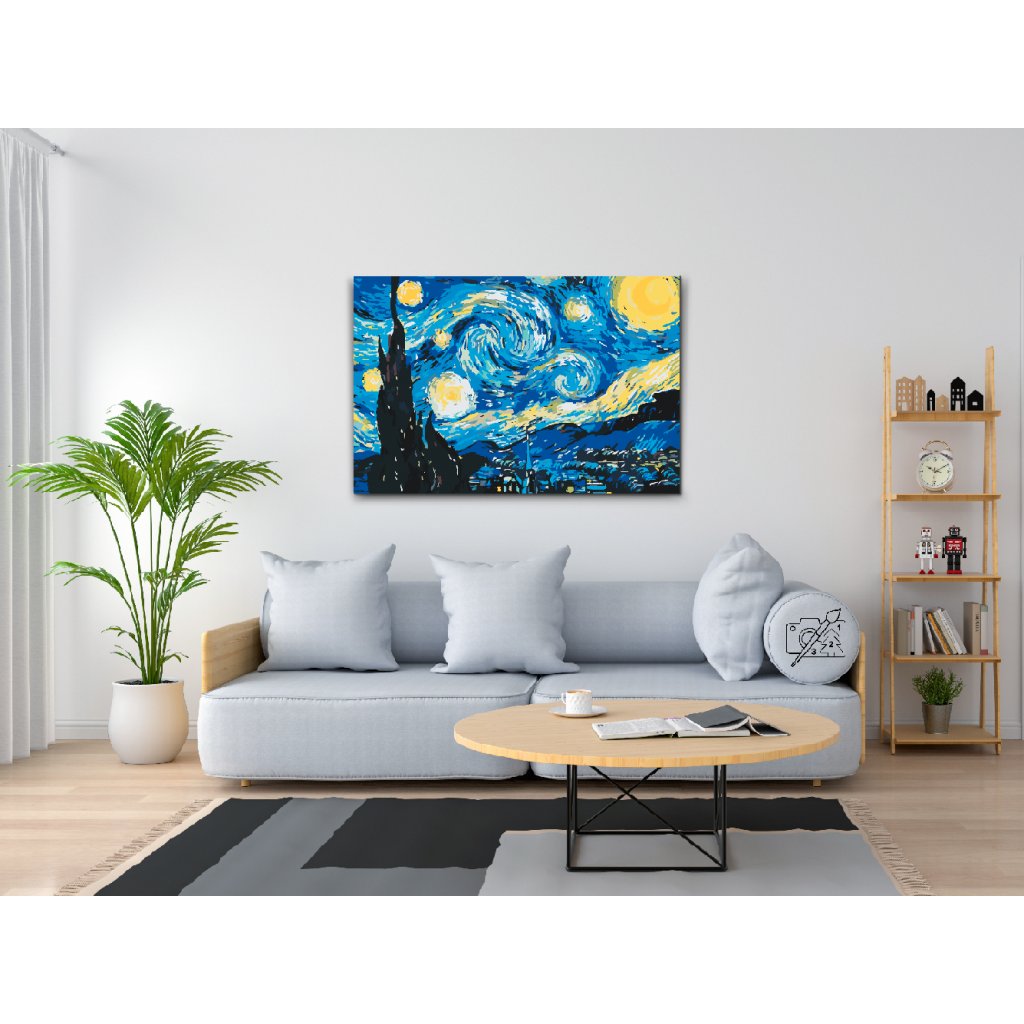 Malen Nach Zahlen Vincent Van Gogh Sternenklare Nacht Bild Vom Foto