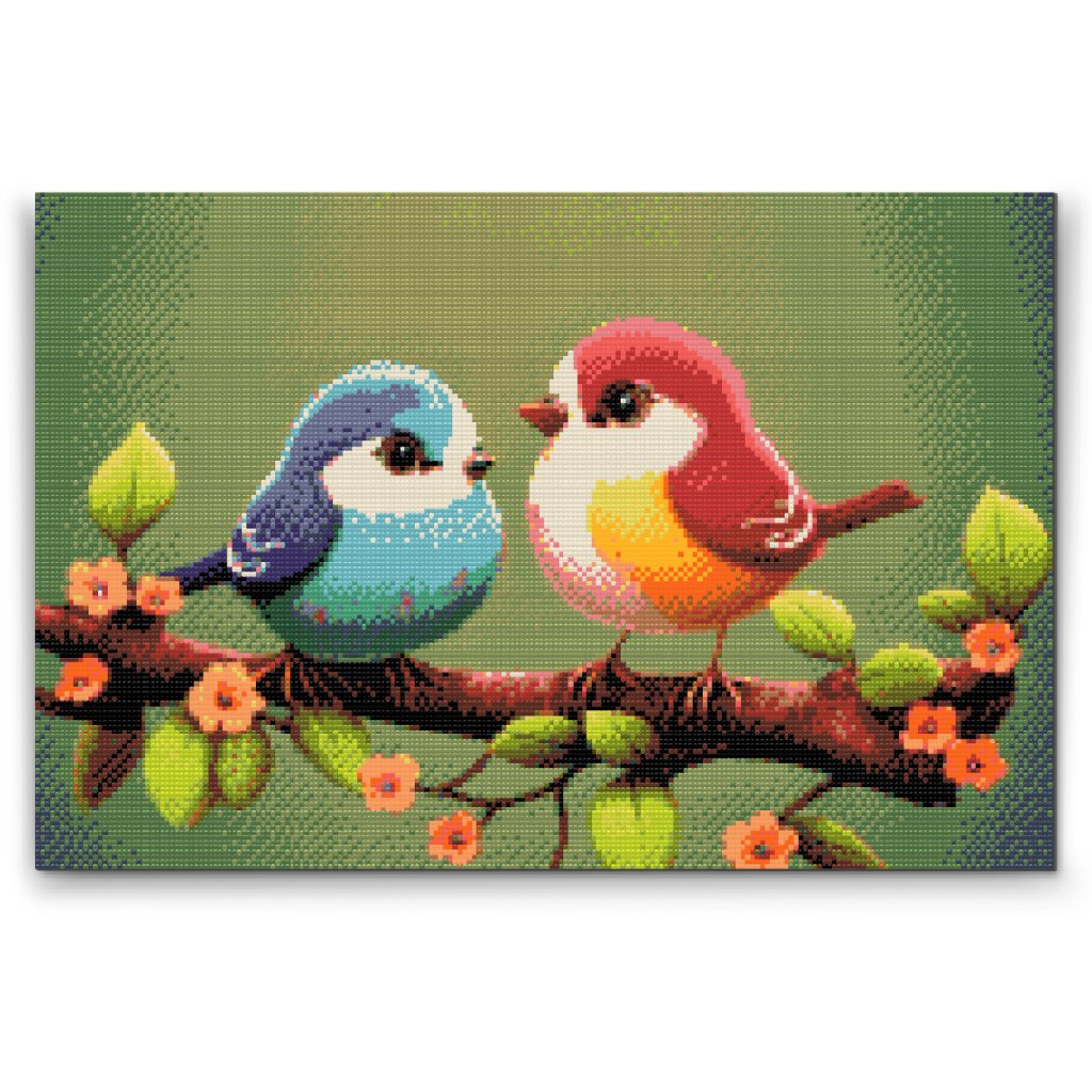 Diamond Painting - Niedliche Vögel