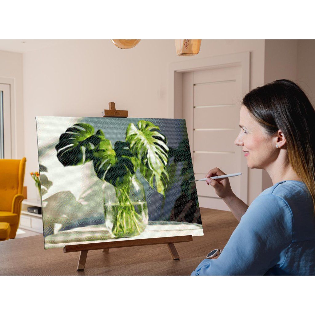 Diamond painting - Monstera in einer Vase - BildvomFoto.de