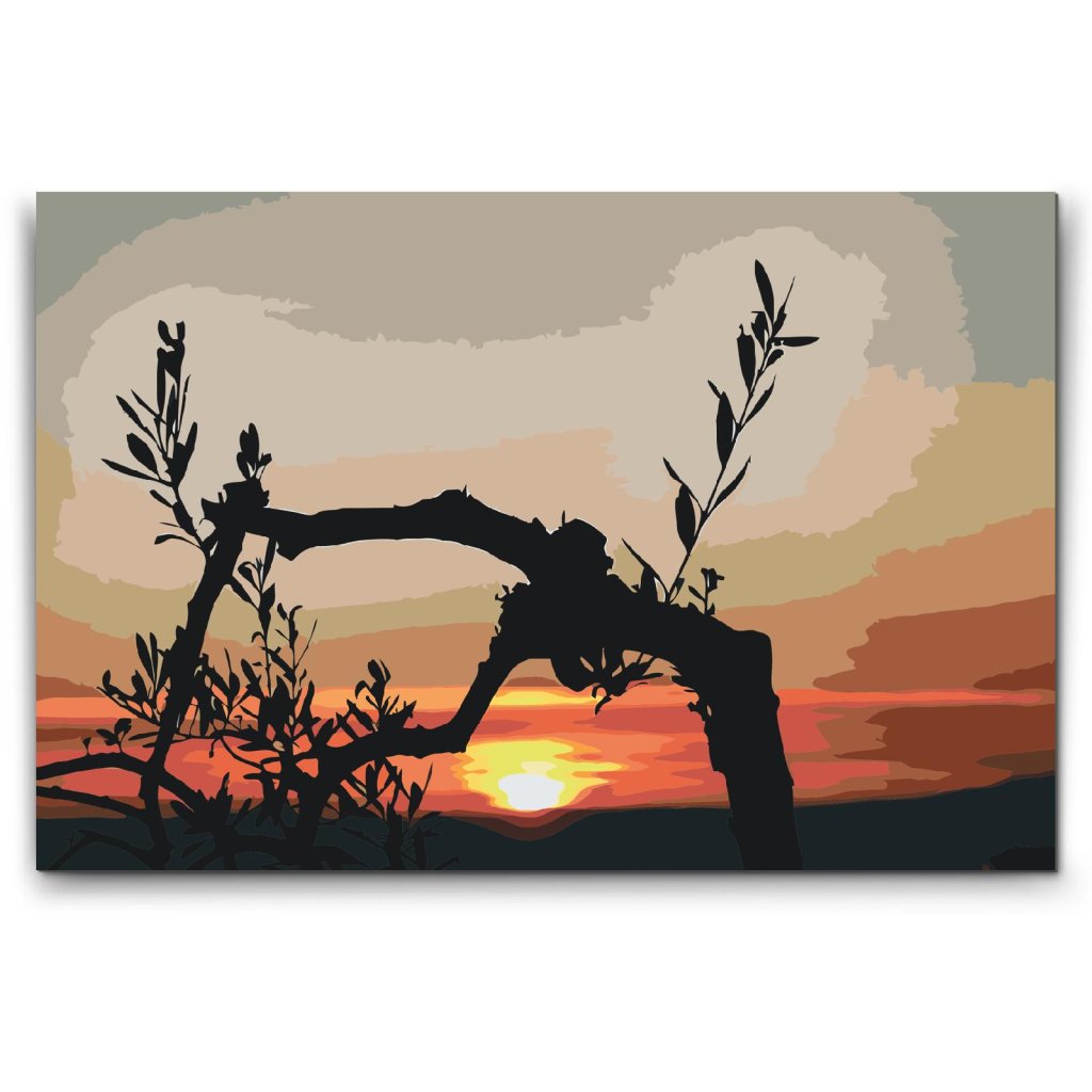 Malen_nach_Zahlen_Olivenbaum_beim_Sonnenuntergang_M2