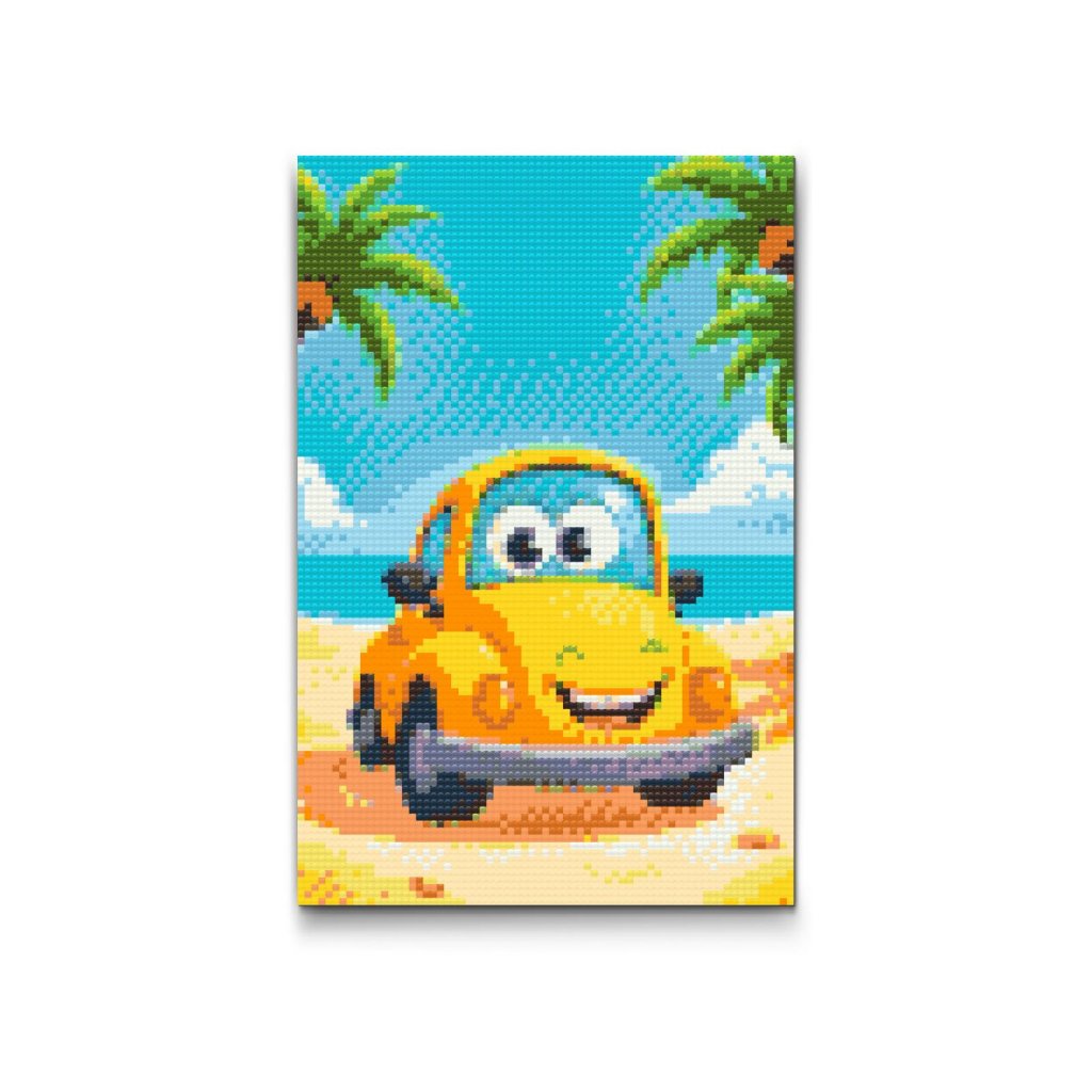 Diamond_Painting_Gelbes_Auto_am_Strand_M2
