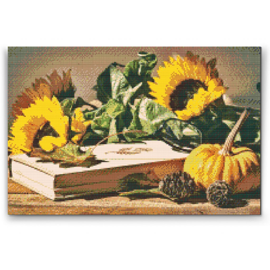 Diamond painting - Kürbisse und Sonnenblumen