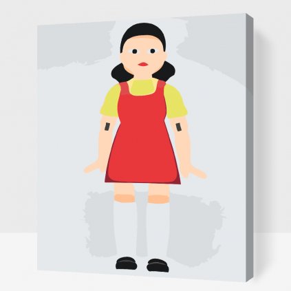 Malen nach Zahlen - Squid game - Rotes Licht, grünes Licht