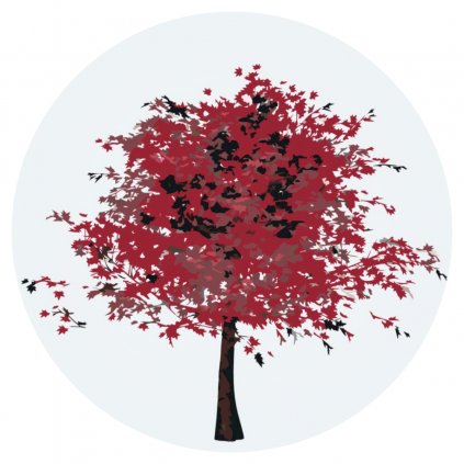 Malen nach Zahlen - Roter Baum