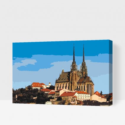 Malen nach Zahlen - Petrov-Kathedrale - Brno