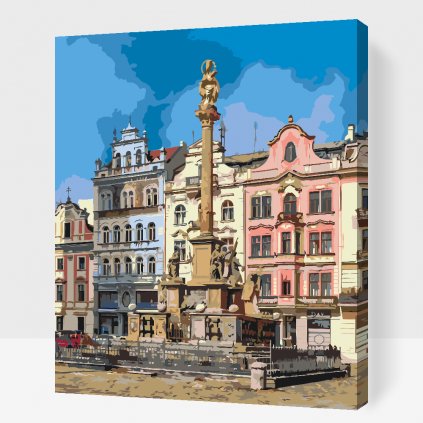 Malen nach Zahlen - Mariensäule in Pilsen