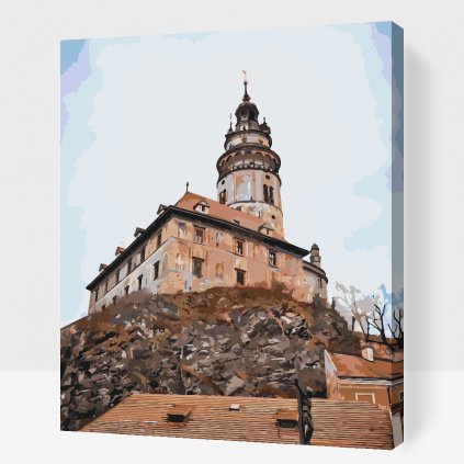 Malen nach Zahlen - Schlossturm in Krumau an der Moldau