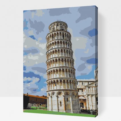 Malen nach Zahlen - Der Schiefe Turm von Pisa