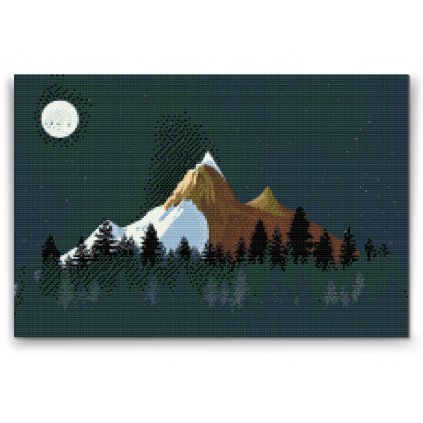 Diamond Painting - Berge bei Nacht