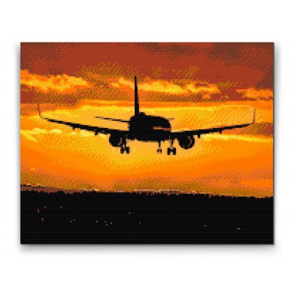 Diamond Painting - Flug bei Sonnenuntergang