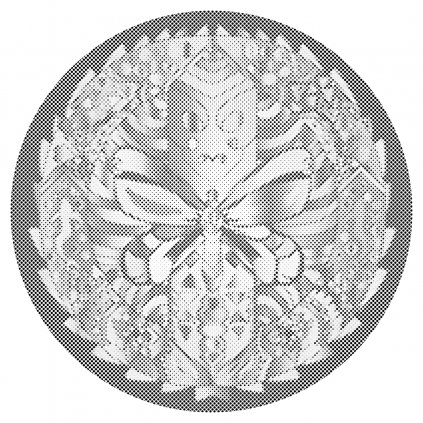 Punktmalerei - Mandala mit Schmetterling