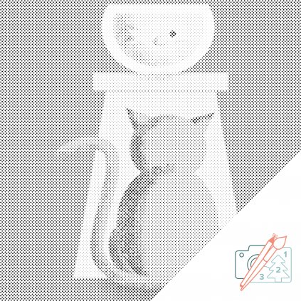 Punktmalerei - Katze und Beute